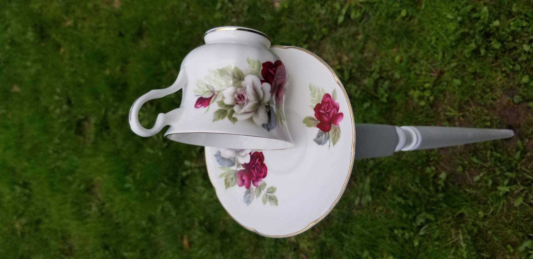 Bird teacup plate